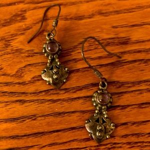 Sterling silver & amethyst earrings